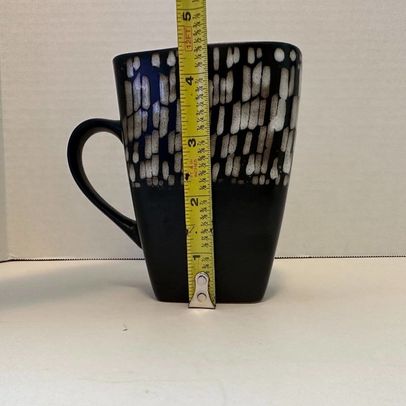 Beekman Home Brown & White Coffee Tea Mug Cup Square Marble Effect - Picture 6 of 7